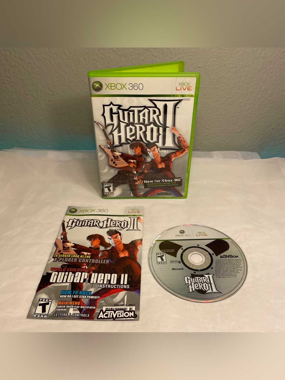 Guitar Hero II 2 (Microsoft Xbox 360, 2007) CIB Tested & Works VideoGame